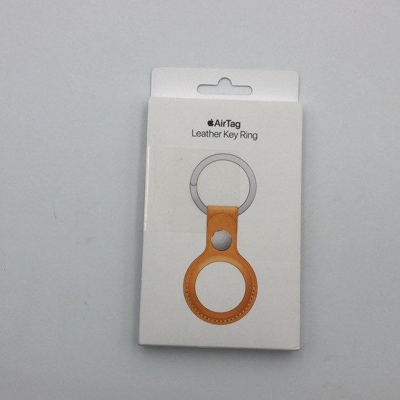 Apple AirTag Leather Key Ring California Poppy - Picture 2 of 3